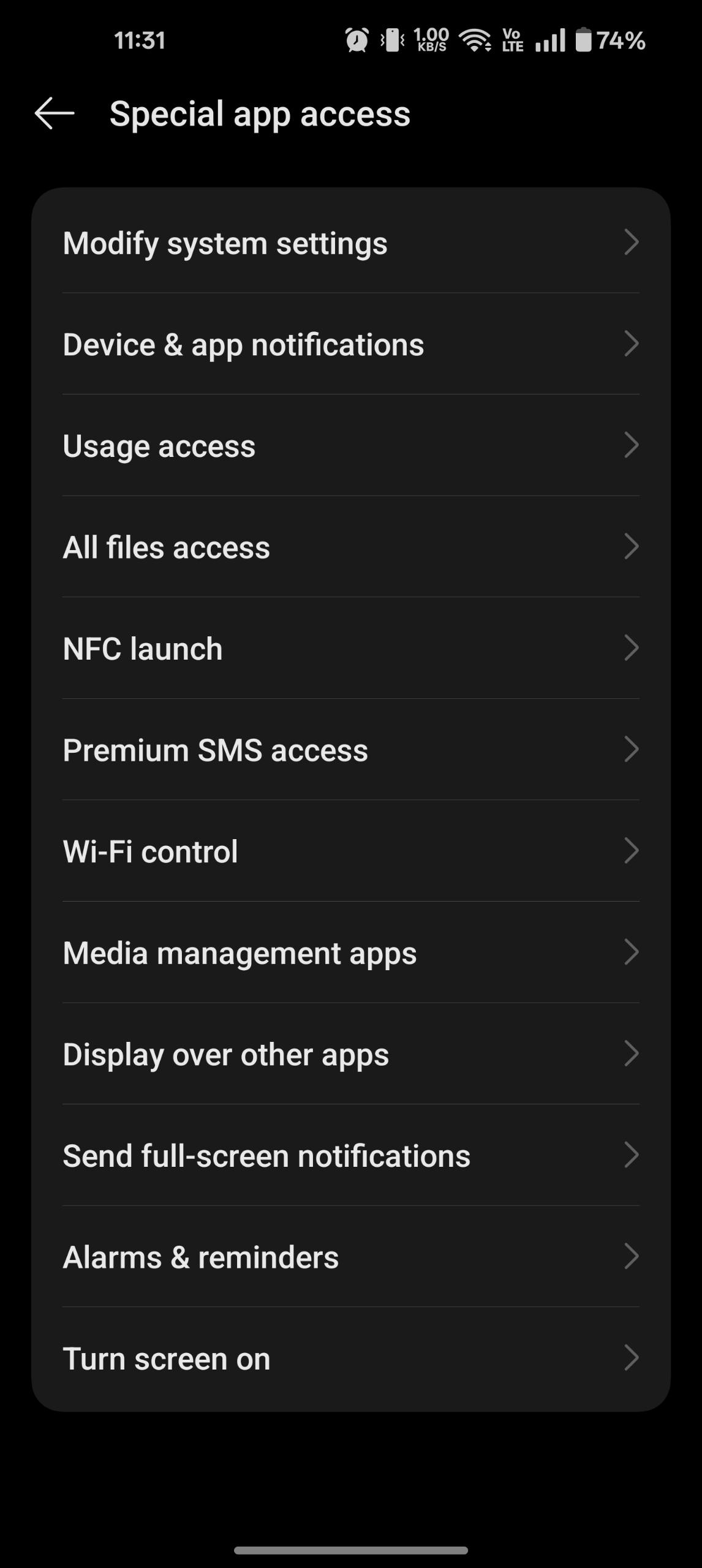 📸 Screenshot: Permission settings on Oppo 